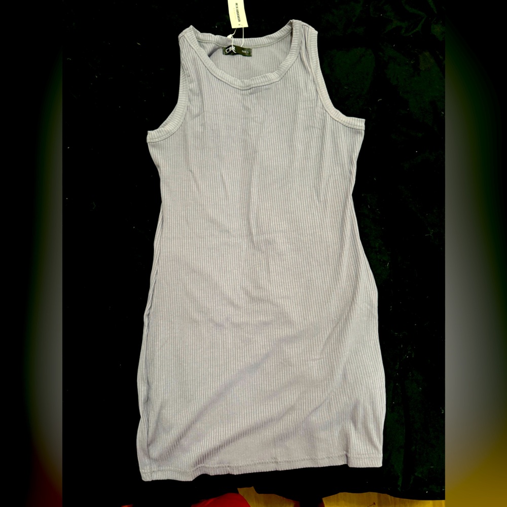 Grey Ribbed Dress